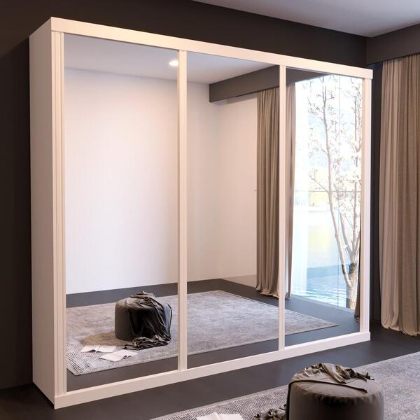 Guarda Roupa Casal Aspen Crystal 3 Portas 4 Gavetas Bom Pastor