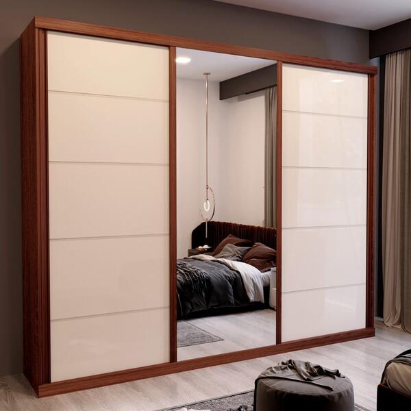 Guarda Roupa Casal Aspen Euro 3 Portas 4 Gavetas Bom Pastor