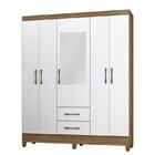 Guarda Roupa Casal Assis 5 Portas E 2 Gavetas Com Espelho - P