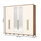 Guarda-roupa Casal Atalaia 6 Portas 6 Gavetas Com Espelho Nat