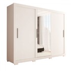 Guarda-roupa Casal Atena 3 Portas 2 Gavetas Com Espelho Branc