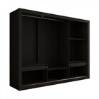 Guarda-roupa Casal Atenas 3 Portas 2 Gavetas Com Espelho Pret