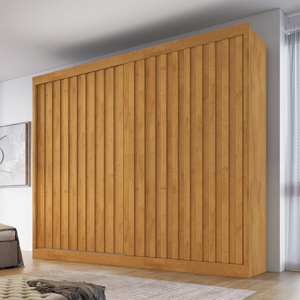 Guarda-roupa Casal Atlanta 4 Portas 4 Gavetas Com Ripado 100%