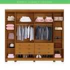 Guarda-roupa Casal Atlanta 6 Portas 6 Gavetas Cinamomo