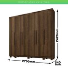 Guarda-roupa Casal Atlanta 6 Portas 6 Gavetas Imbuia