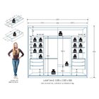 Guarda Roupa Casal Atraente 100% Mdf 2 Portas De Correr 6 Gav