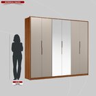Guarda Roupa Casal Atrice 6 Portas Com 2 Portas Em Espelho