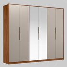 Guarda Roupa Casal Atrice 6 Portas Com 2 Portas Em Espelho