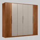 Guarda Roupa Casal Atrice 6 Portas Com 2 Portas Ripado