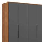 Guarda Roupa Casal Attore 4 Portas 3 Gavetas Amendola Grafito