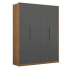 Guarda Roupa Casal Attore 4 Portas 3 Gavetas Amendola Grafito