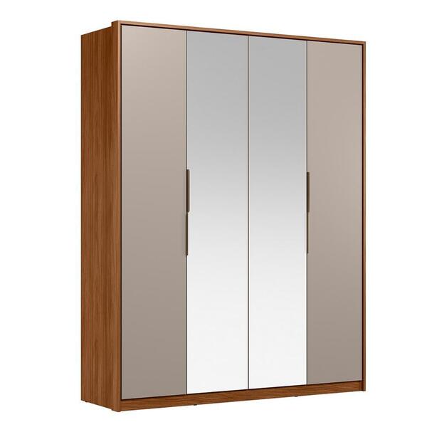 Guarda Roupa Casal Attore 4 Portas Com 2 Espelhos - Demartêz