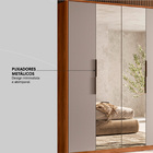 Guarda Roupa Casal Attore 4 Portas Com 2 Espelhos - Demartêz