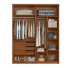 Guarda Roupa Casal Attore 4 Portas Com 2 Espelhos - Demartêz