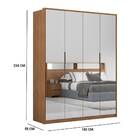 Guarda Roupa Casal Attore 4 Portas Espelhado Amendola Demartêz