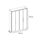 Guarda Roupa Casal Attore 4 Portas Espelhado Amendola Demartêz