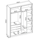 Guarda Roupa Casal Attore 4 Portas Espelhado Avena Demartêz