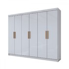 Guarda-roupa Casal Aurora 6 Portas 2 Gavetas Branco Neve - Pa