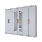 Guarda-roupa Casal Aurora 6 Portas 2 Gavetas Com Espelho Bran