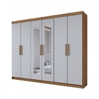 Guarda-roupa Casal Aurora 6 Portas 2 Gavetas Com Espelho Marr