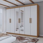 Guarda-roupa Casal Aurora 6 Portas 2 Gavetas Com Espelho Marr