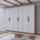 Guarda-roupa Casal Aurora 6 Portas 2 Gavetas Marrocos/off Whi