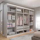 Guarda-roupa Casal Aurora 8 Portas 4 Gavetas Branco Neve - Pa