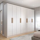 Guarda-roupa Casal Aurora 8 Portas 4 Gavetas Branco Neve - Pa