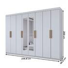 Guarda-roupa Casal Aurora 8 Portas 4 Gavetas Com Espelho Bran