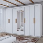 Guarda-roupa Casal Aurora 8 Portas 4 Gavetas Com Espelho Bran