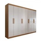 Guarda-roupa Casal Aurora 8 Portas 4 Gavetas Marrocos/off Whi