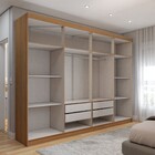 Guarda-roupa Casal Aurora 8 Portas 4 Gavetas Marrocos/off Whi