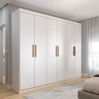 Guarda-roupa Casal Aurora Radiante 6 Portas 2 Gavetas Branco