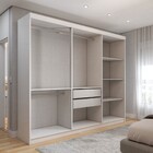 Guarda-roupa Casal Aurora Radiante 6 Portas 2 Gavetas Branco