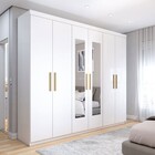 Guarda-roupa Casal Aurora Radiante 6 Portas 2 Gavetas Com Esp