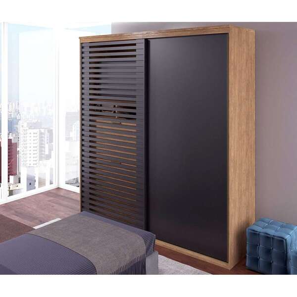 Guarda-roupa Casal Autes 2 Pt 5 Gv Álamo E Preto