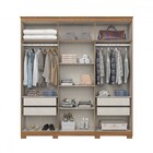 Guarda-roupa Casal Ávila Soft 6 Portas 4 Gavetas Ripado Natur