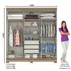 Guarda Roupa Casal B358 Com 6 Portas - Móveis Briz