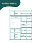 Guarda-roupa Casal Bagda 100% Mdf 3 Portas 3 Gavetas Com Espe