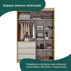 Guarda-roupa Casal Bagda 100% Mdf 3 Portas 3 Gavetas Com Espe