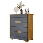 Guarda Roupa Casal Bahamas E Cômoda Dhara Freijó Cinza – Moval