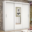 Guarda-roupa Casal Bahia 3 Portas 4 Gavetas Com Espelho Branc
