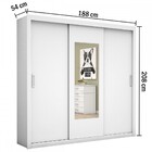 Guarda-roupa Casal Bahia 3 Portas 4 Gavetas Com Espelho Branc