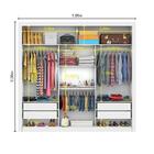 Guarda Roupa Casal Bahia 3 Portas Espelho Carioca Branco