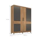 Guarda-roupa Casal Barão 6 Portas 2 Gavetas Amendola E Grafite