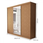 Guarda-roupa Casal Barcelona 3 Portas De Correr 4 Gavetas Car