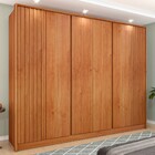 Guarda-roupa Casal Barcelona 6 Portas 6 Gavetas Ripado Cinamo