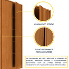 Guarda-roupa Casal Barcelona 6 Portas 6 Gavetas Ripado Cinamo