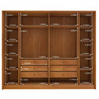 Guarda-roupa Casal Barcelona 6 Portas 6 Gavetas Ripado Cinamo