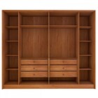 Guarda-roupa Casal Barcelona 6 Portas 6 Gavetas Ripado Cinamo